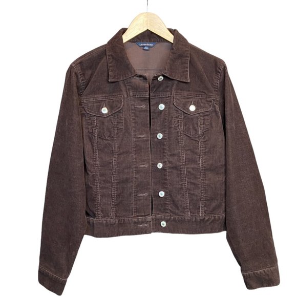 Lands’ End Brown Corduroy Jacket Size Medium - Picture 8 of 10